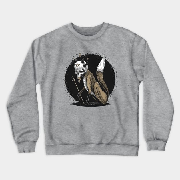 Kitsune Demon Fox Crewneck Sweatshirt by pakowacz